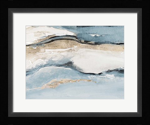 Framed Blue Crystalline Print
