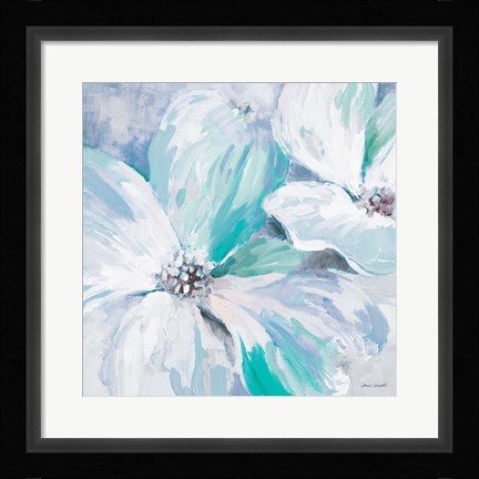Framed Blue Flower Song I Print