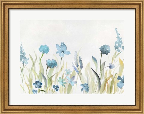 Framed Blue Wildflowers Print