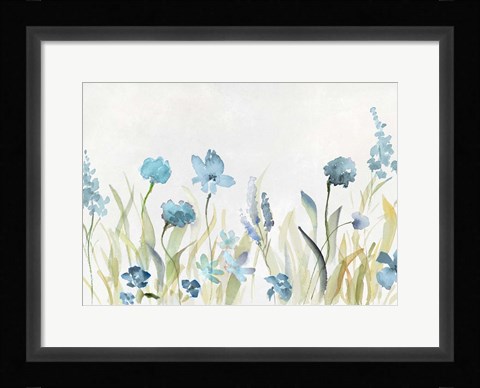 Framed Blue Wildflowers Print