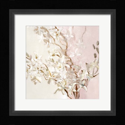 Framed Blushing Orchids Print