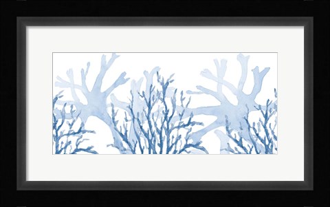 Framed Indigo Coral Coast Print