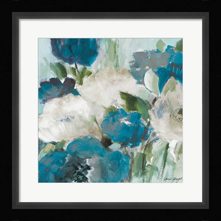 Framed Indigo Power Square I Print