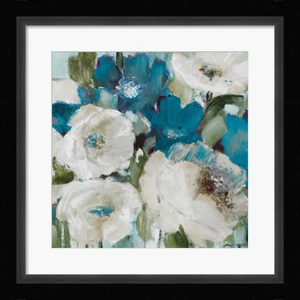 Framed Indigo Power Square II Print