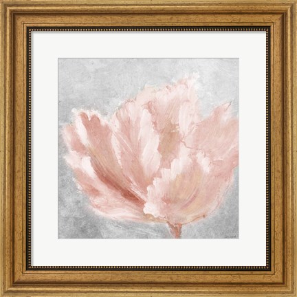 Framed Pink Elegant on Gray Print