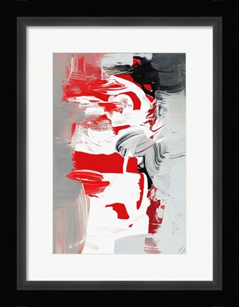 Framed Splash of Red II Print