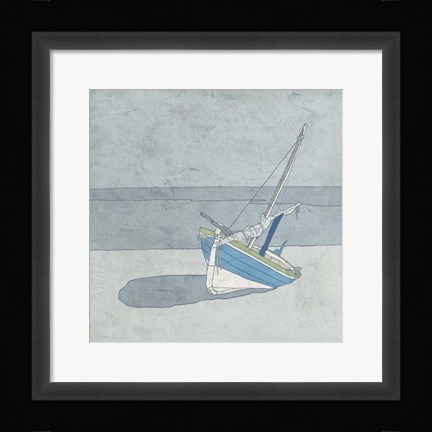 Framed Sailboat Ashore Print