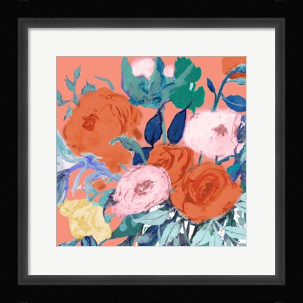 Framed Bright Roses Print