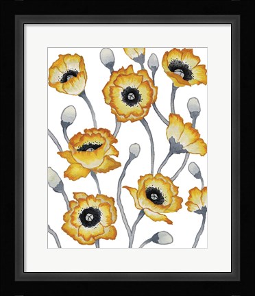Framed Yellow Peonies Print
