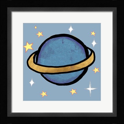 Framed Space Planet Print