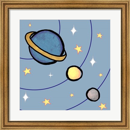 Framed Partial Solar System Print
