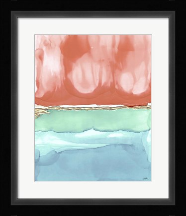 Framed Warm Ink Abstract Print
