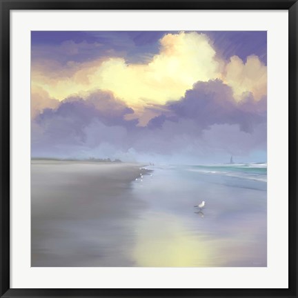 Framed Peaceful Day On The Beach I Print