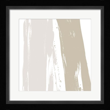 Framed Gray Strokes II Print