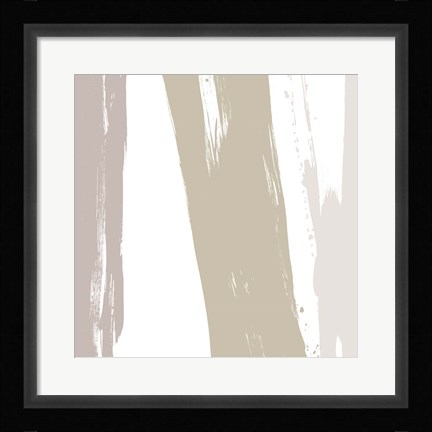 Framed Gray Strokes I Print