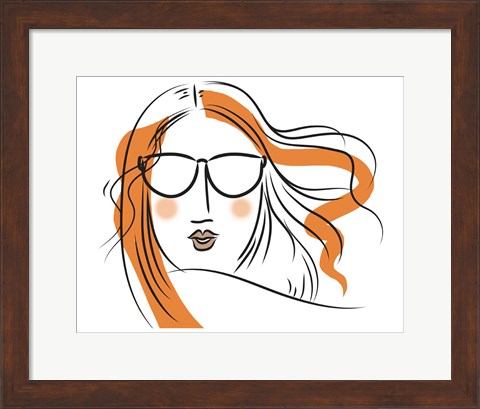 Framed Relaxed Lady Print