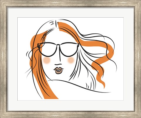 Framed Relaxed Lady Print
