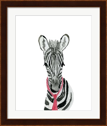 Framed Zebra With Tie Print