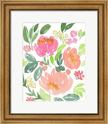 Framed Sarah&#39;s Vibrant Garden Print