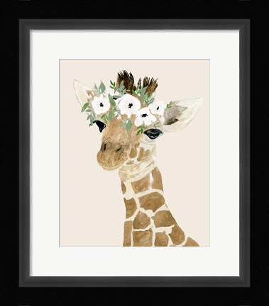 Framed Little Giraffe Print