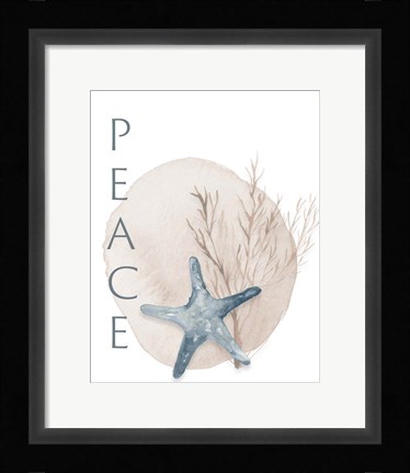Framed Peace Starfish Print