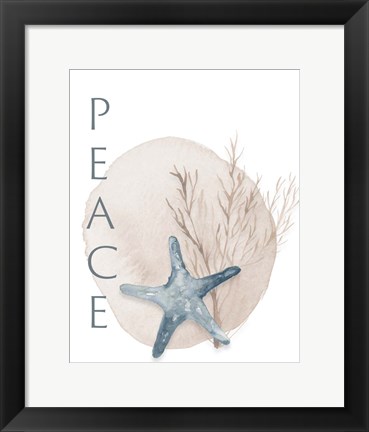 Framed Peace Starfish Print