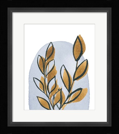 Framed Mustard Leaves III Print