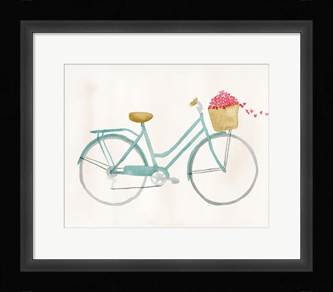 Framed Butterfly Bicycle Print
