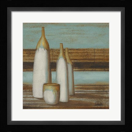 Framed Elegantisimo on Teal II Print