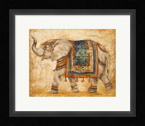 Framed Indie Boho Elephant Print