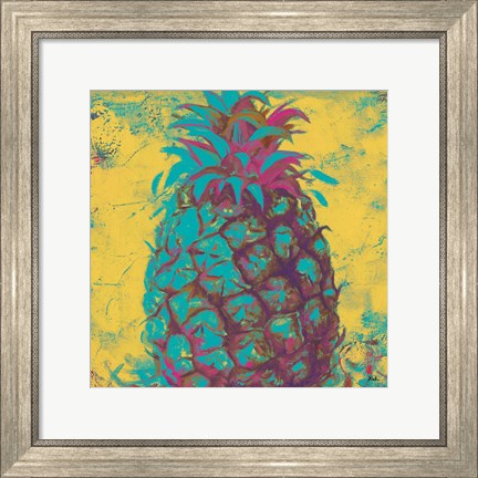 Framed Pop Contemporary Pineapple II Print