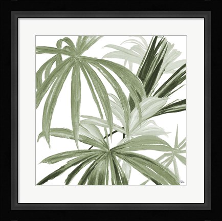 Framed Green Monstera Design II Print