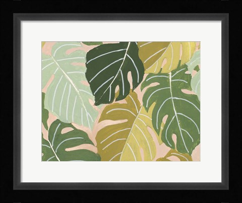 Framed Back To Nature Palm Leaves Print