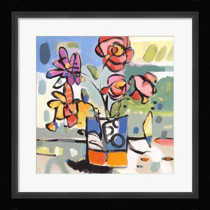 Framed Southern Florals I Print