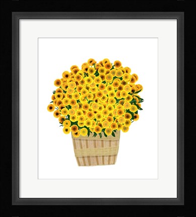 Framed Yellow Mums Print