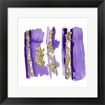 Framed Gold Flake Purple Print