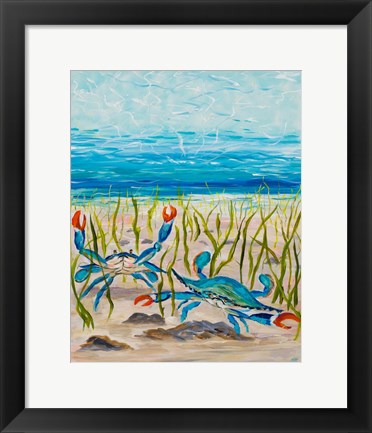 Framed Blue Crabs Print
