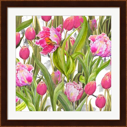 Framed Tulip Symphony I Print