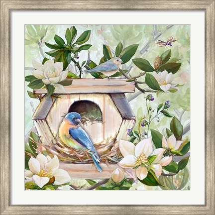 Framed Birdhouse I Print
