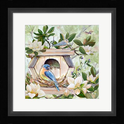 Framed Birdhouse I Print