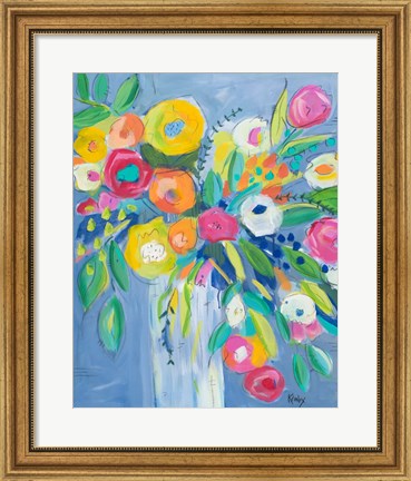 Framed Cheerful Blossoms Print