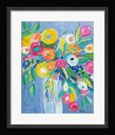 Framed Cheerful Blossoms Print