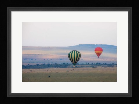 Framed Hot Air Balloons over Kenya I Print