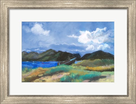 Framed Beached Row Boat Print