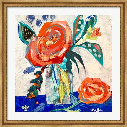 Framed Rose and Berry Rendezvous Print