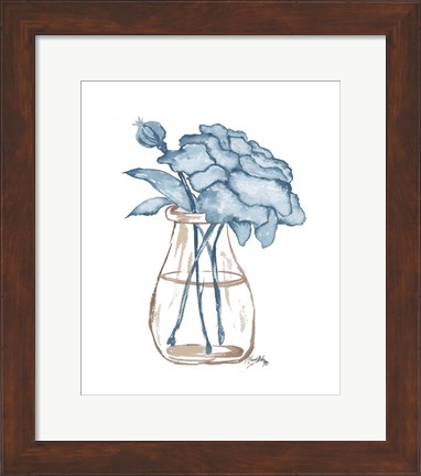 Framed Blue Roses I Print