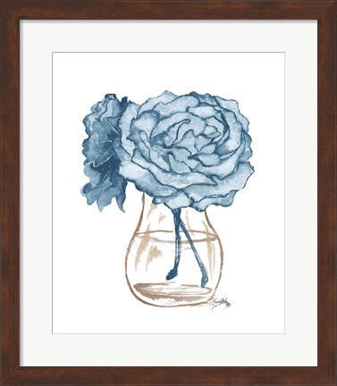 Framed Blue Roses II Print