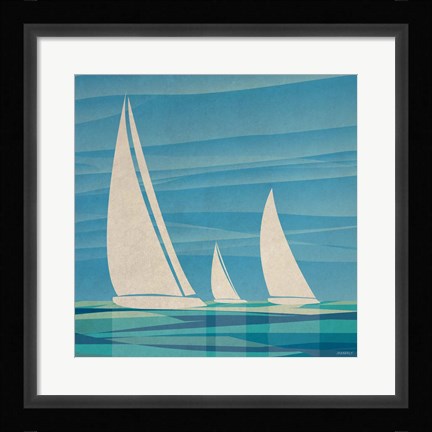 Framed Water Journey I Print