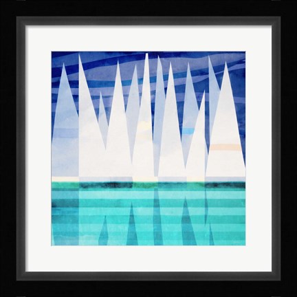 Framed Sailing Day I Print