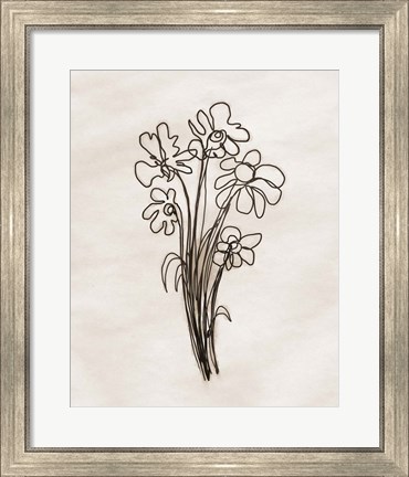 Framed Naive Flowers Print